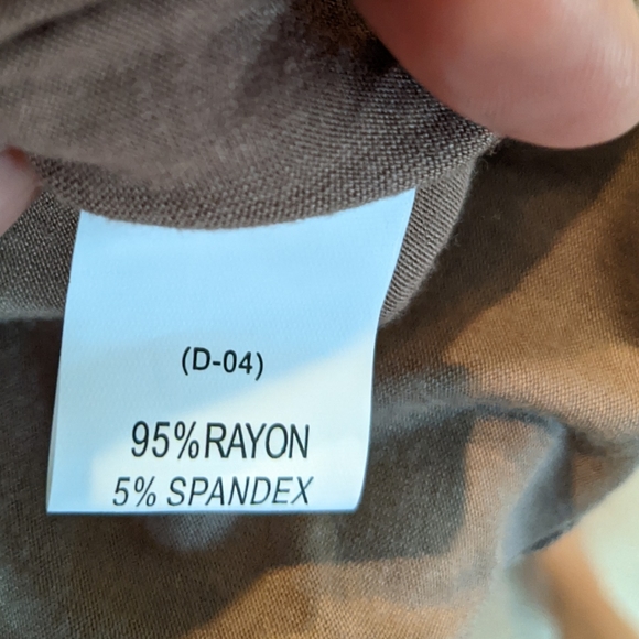 NWOT, A-line TShirt Dress, Flowy, Cool Taupe, above knee length - Picture 3 of 4